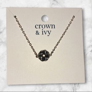 Nwt Crown & Ivy Silver Pendant Necklace
